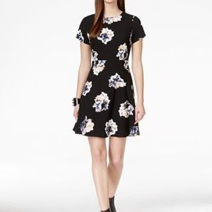 Vince Camuto Zen Moment Black Floral Dress